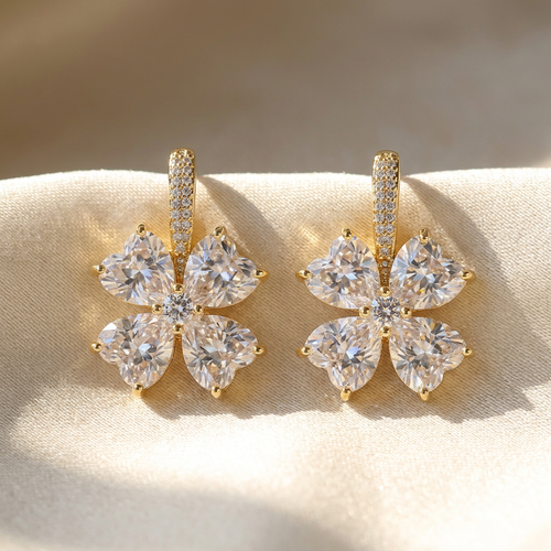 Crystal Bloom Drop Earring