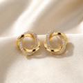 Golden Twist Sparkle Studs