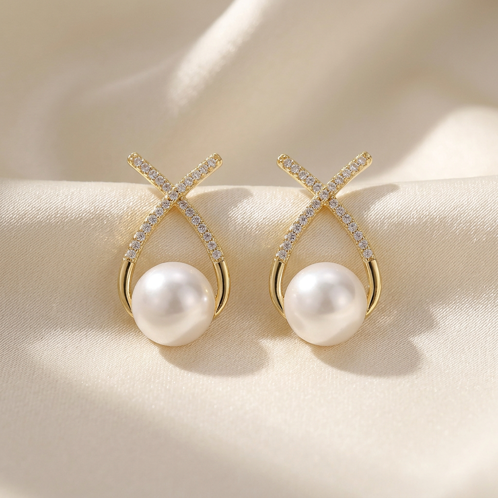 Pearl Embrace Drop Earrings